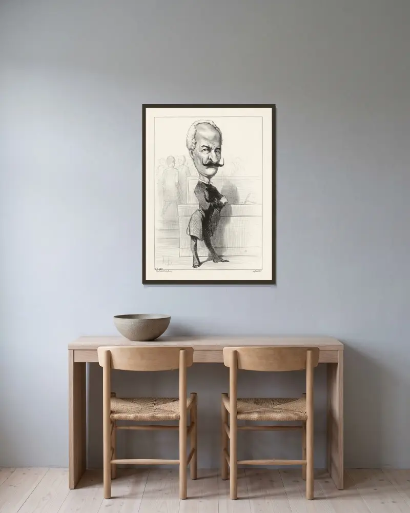 Baraguay-d’Hilliers av Honoré Daumier inramad på en vägg