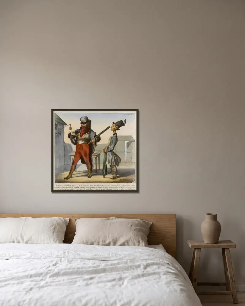 Bertrand, j’adore l’industrie av Honoré Daumier inramad på en vägg