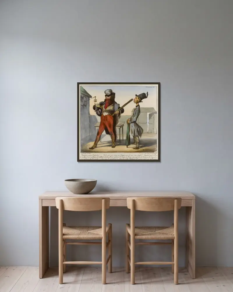 Bertrand, j’adore l’industrie av Honoré Daumier inramad på en vägg
