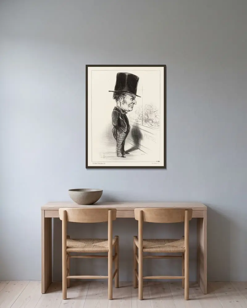 Besnard von Honoré Daumier gerahmt an einer Wand
