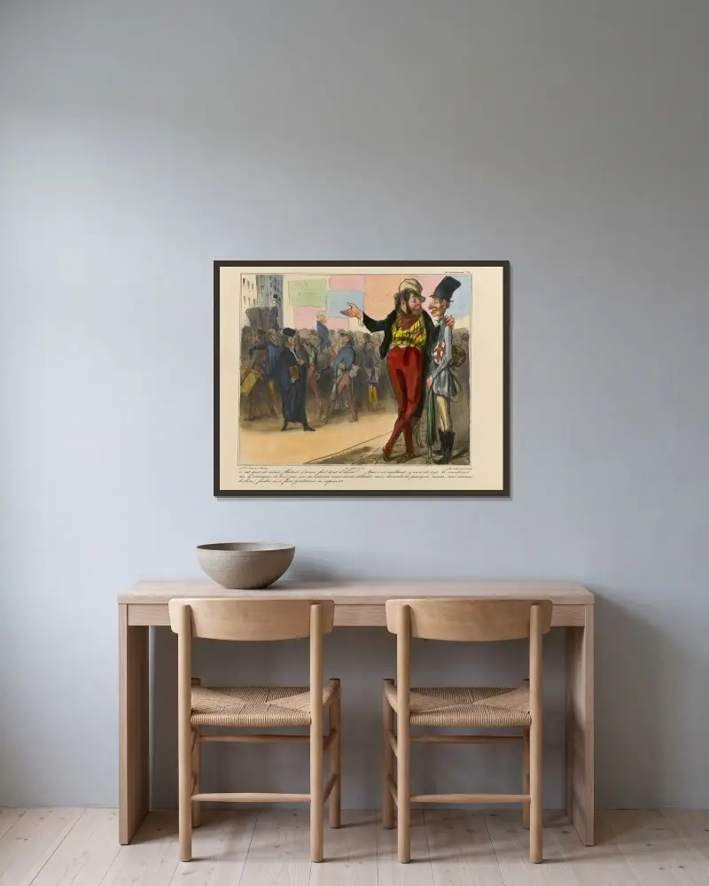 C’est tout de même flatteur d’avoir fait tant d’élèves av Honoré Daumier inramad på en vägg