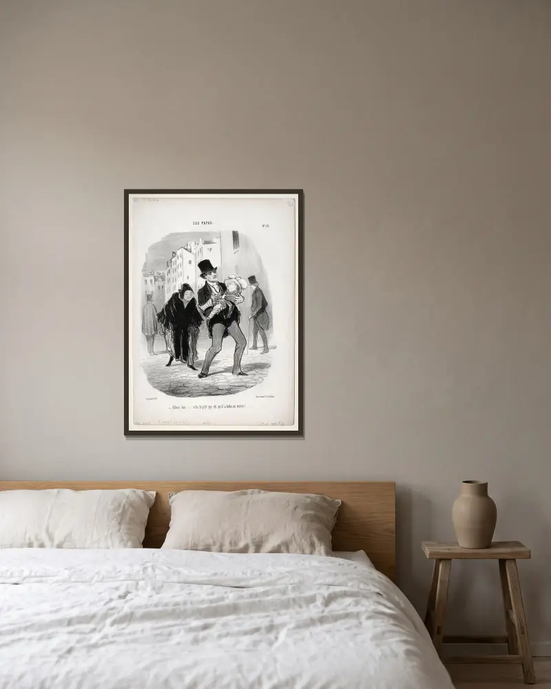 Come along, dear… von Honoré Daumier gerahmt an einer Wand
