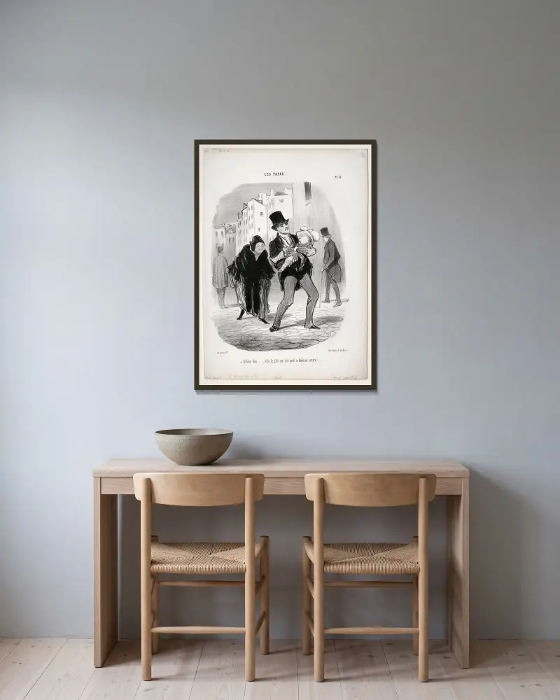 Come along, dear… von Honoré Daumier gerahmt an einer Wand