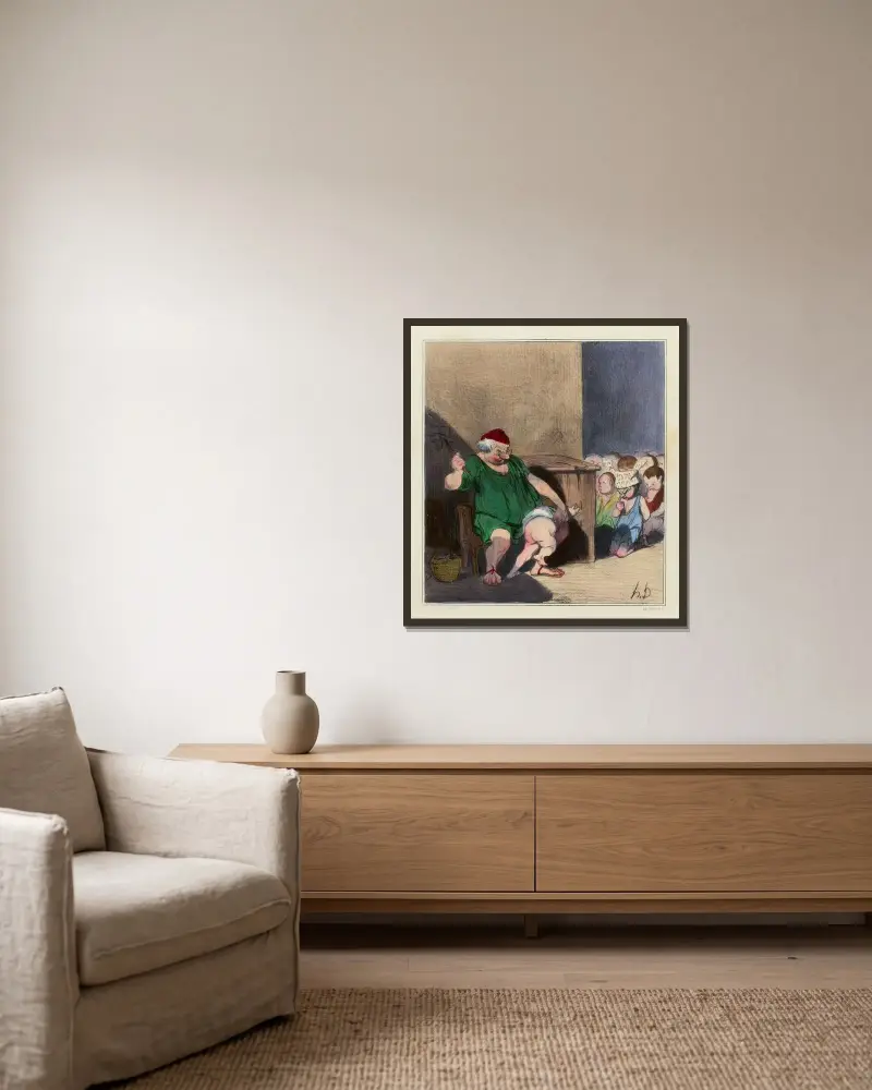 Denys le tyran, Honoré Daumier w ramie na ścianie