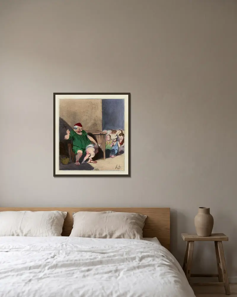 Denys le tyran, Honoré Daumier w ramie na ścianie