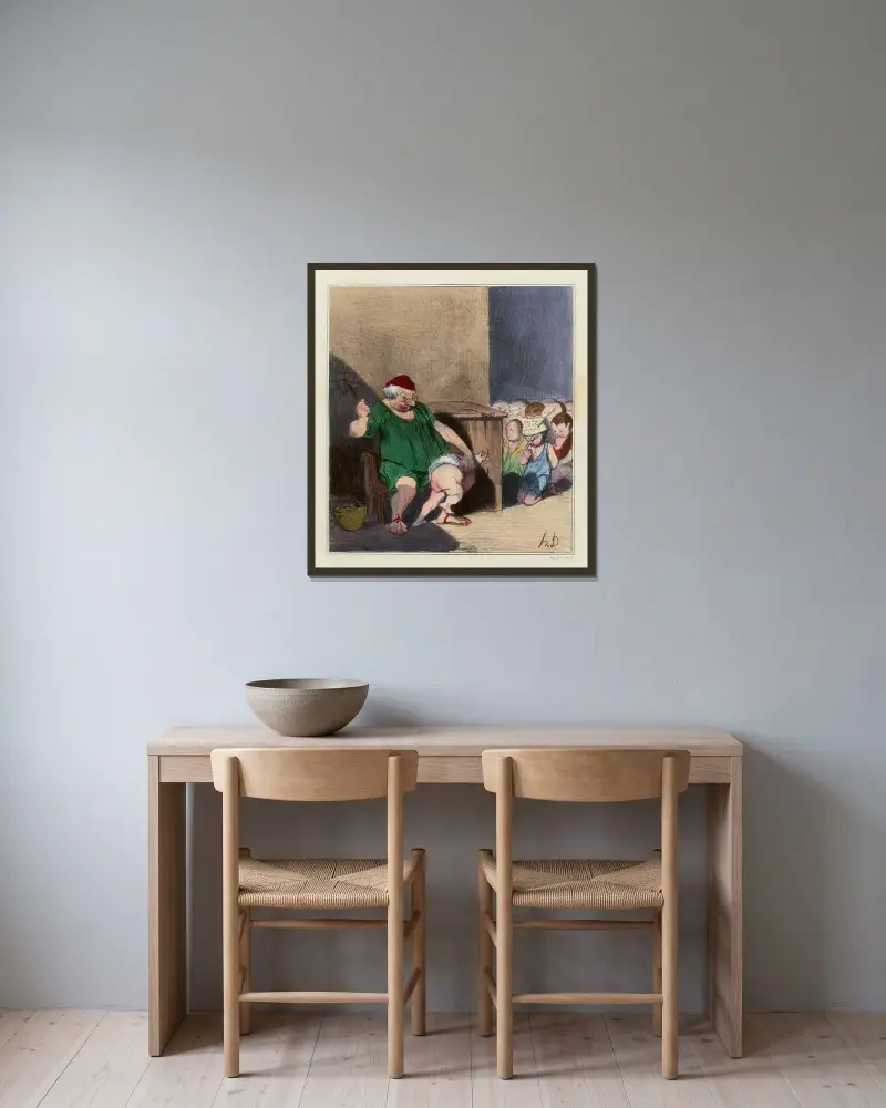 Denys le tyran, Honoré Daumier w ramie na ścianie