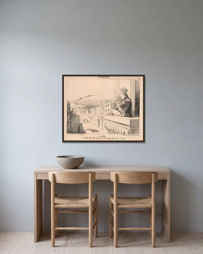 In Naples von Honoré Daumier gerahmt an einer Wand