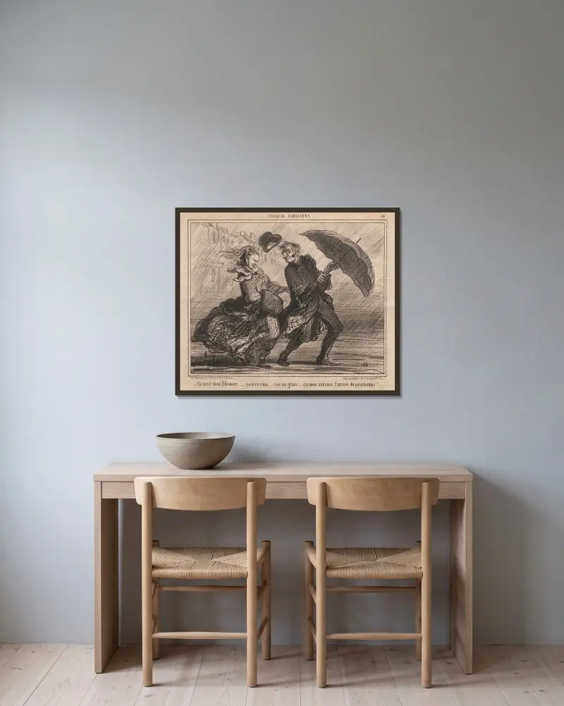 It’s nothing Eleanor… av Honoré Daumier inramad på en vägg