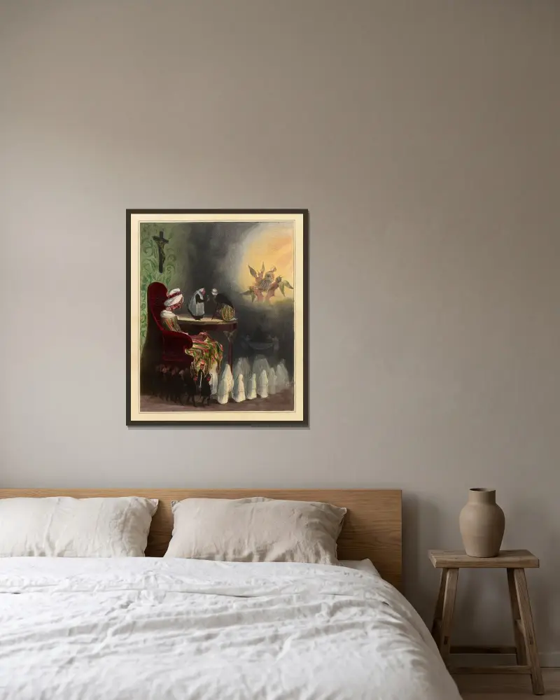 Mor Bridon – gå till helvetet av Honoré Daumier inramad på en vägg