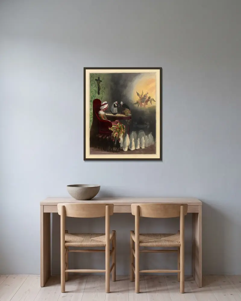 Mor Bridon – gå till helvetet av Honoré Daumier inramad på en vägg