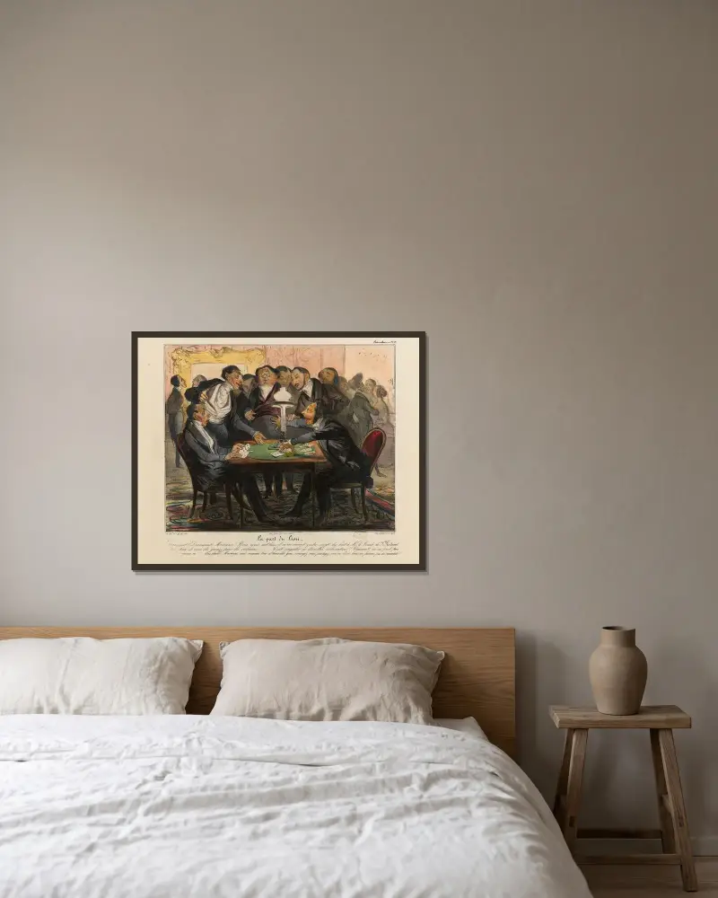 Lejonets andel av Honoré Daumier inramad på en vägg