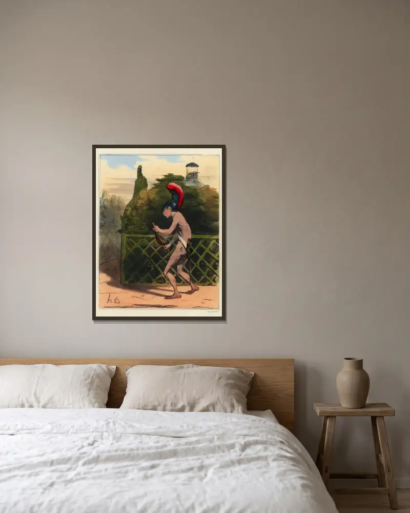 Ariadnes Faden von Honoré Daumier gerahmt an einer Wand