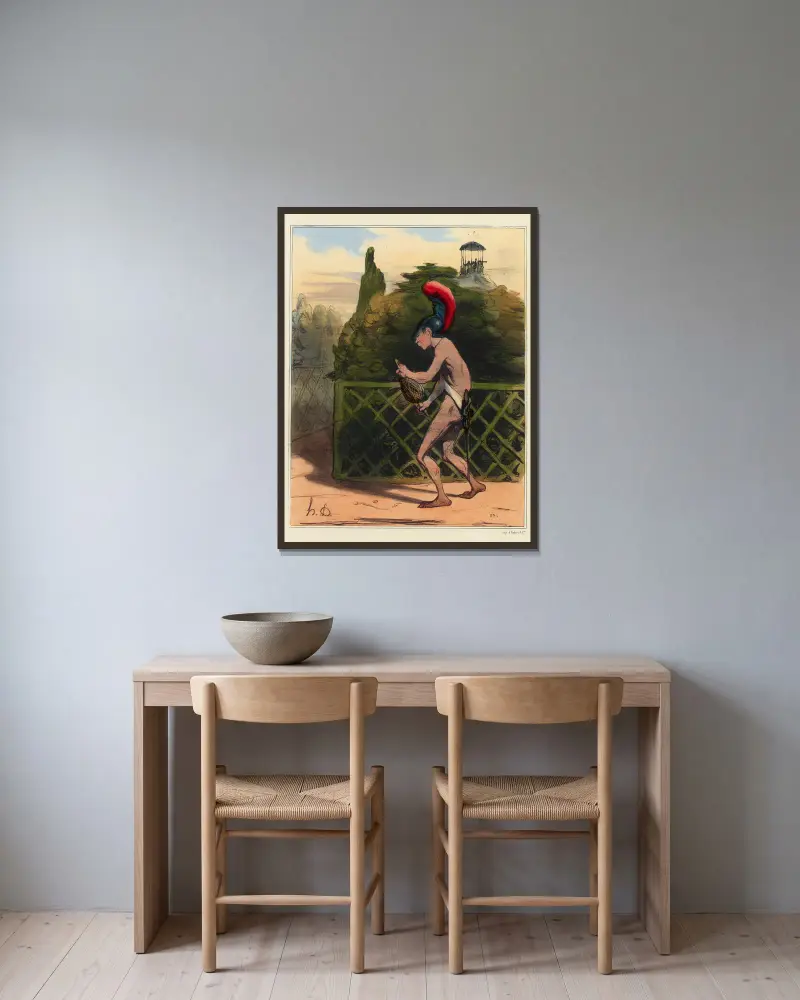 Ariadnes Faden von Honoré Daumier gerahmt an einer Wand