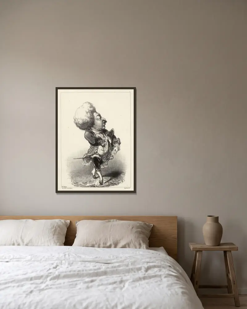Markis de Marrast av Honoré Daumier inramad på en vägg