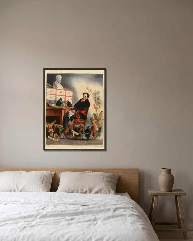 Der Arzt von Honoré Daumier gerahmt an einer Wand