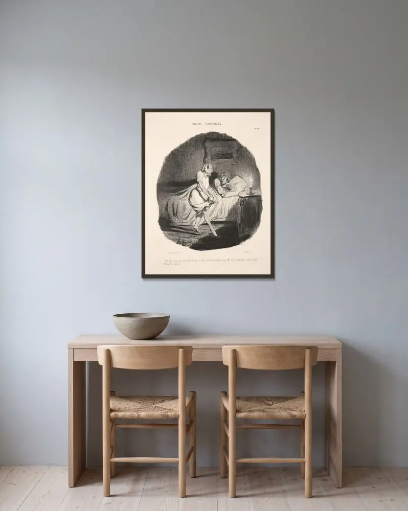 Min svärmor hade varnat mig för att hennes dotter var somnambulist, men hon berättade inte att hon dansade cancan av Honoré Daumier inramad på en vägg