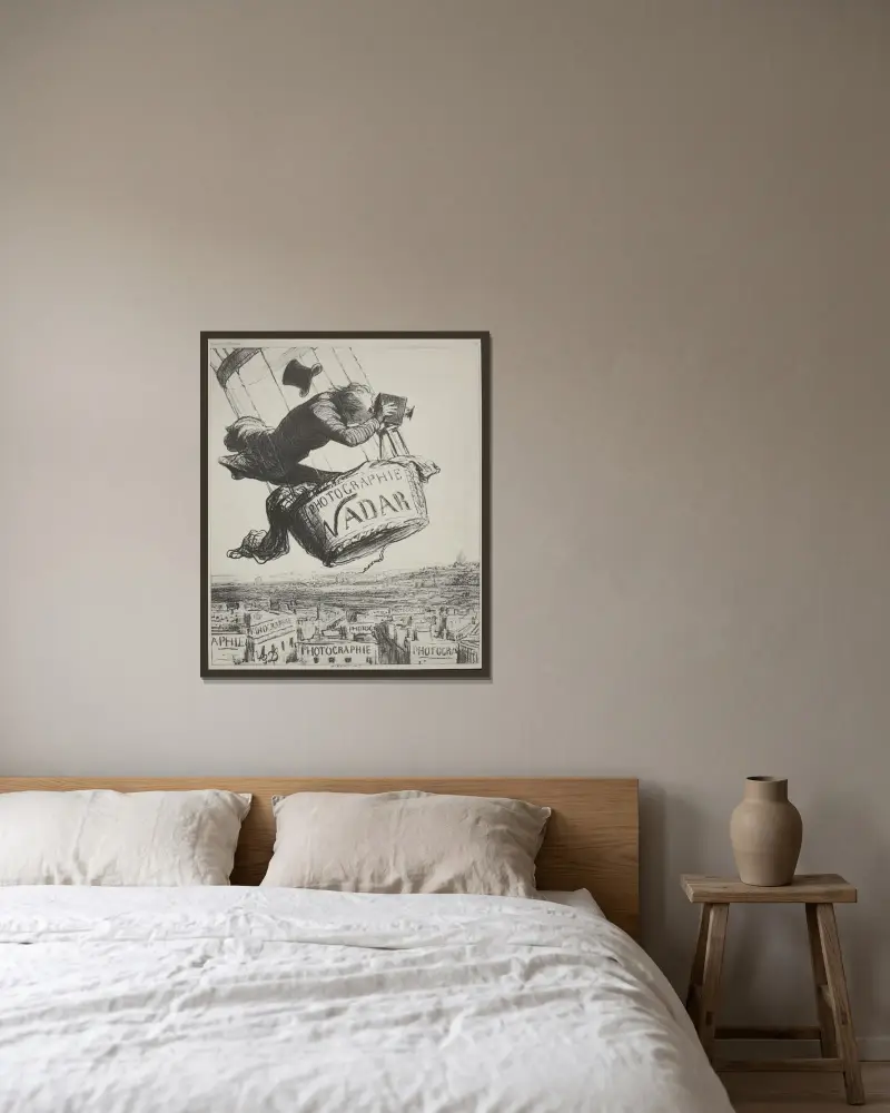 Nadar erhebt die Fotografie zur Kunst von Honoré Daumier gerahmt an einer Wand