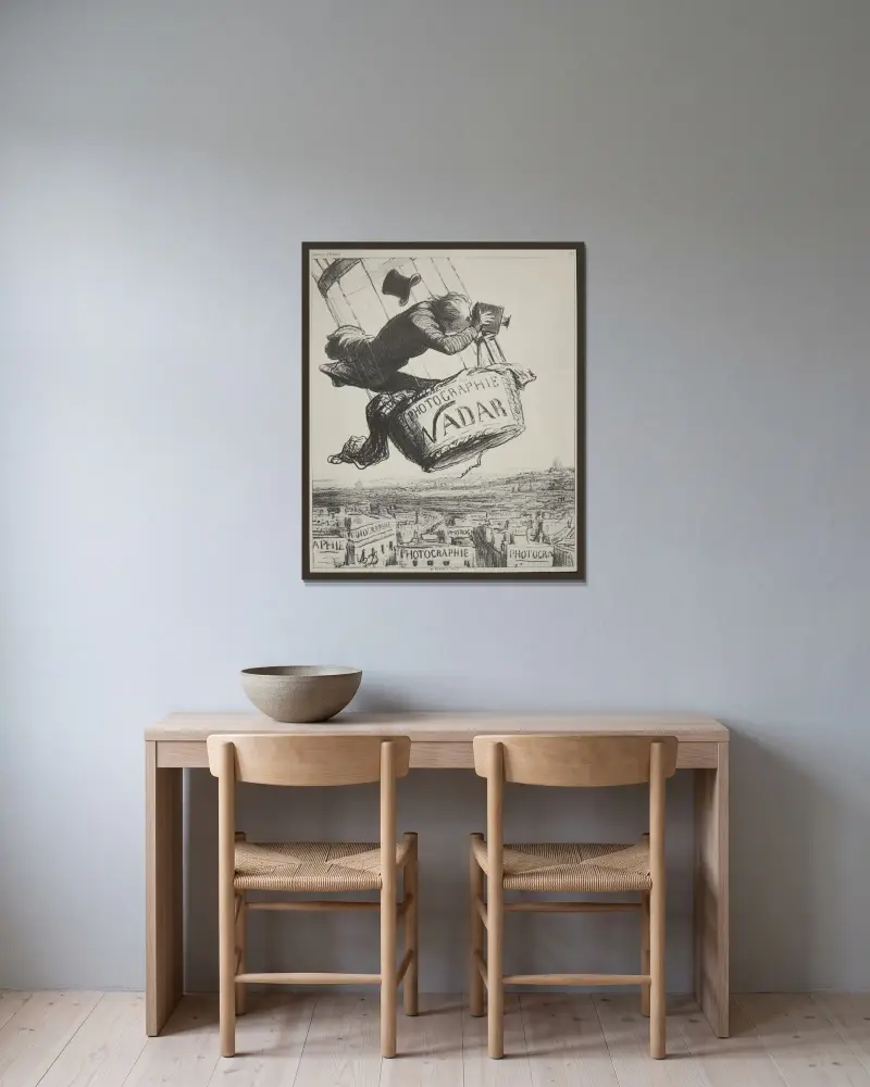 Nadar erhebt die Fotografie zur Kunst von Honoré Daumier gerahmt an einer Wand