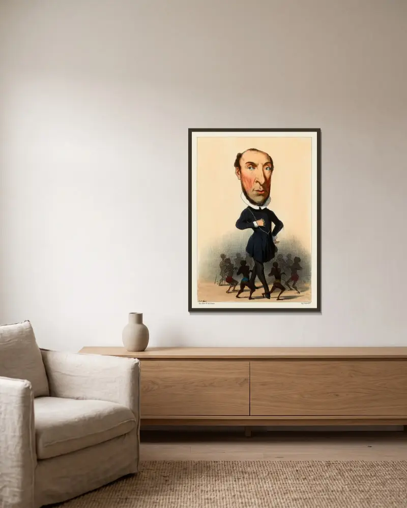 Schoelcher von Honoré Daumier gerahmt an einer Wand