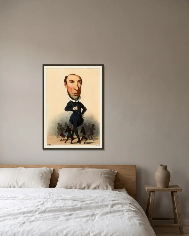 Schoelcher von Honoré Daumier gerahmt an einer Wand