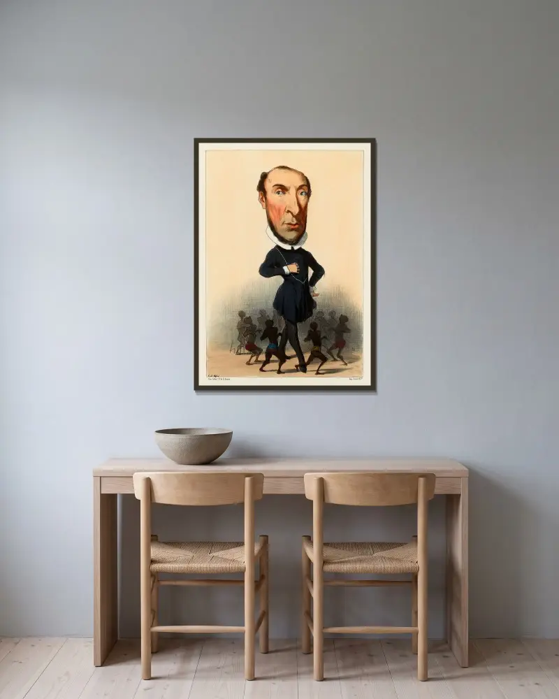 Schoelcher von Honoré Daumier gerahmt an einer Wand