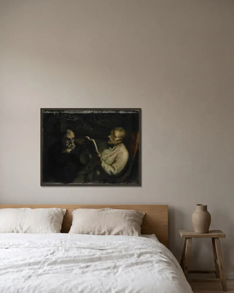 The Reading von Honoré Daumier gerahmt an einer Wand