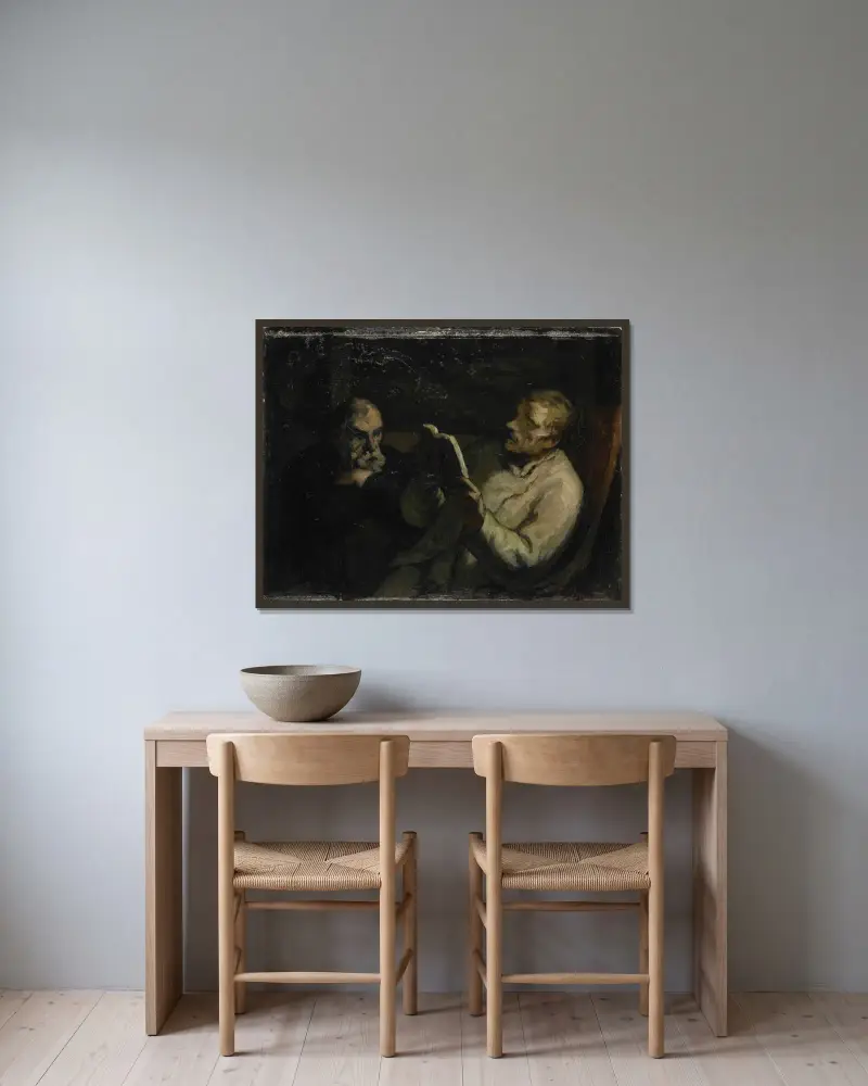 The Reading von Honoré Daumier gerahmt an einer Wand