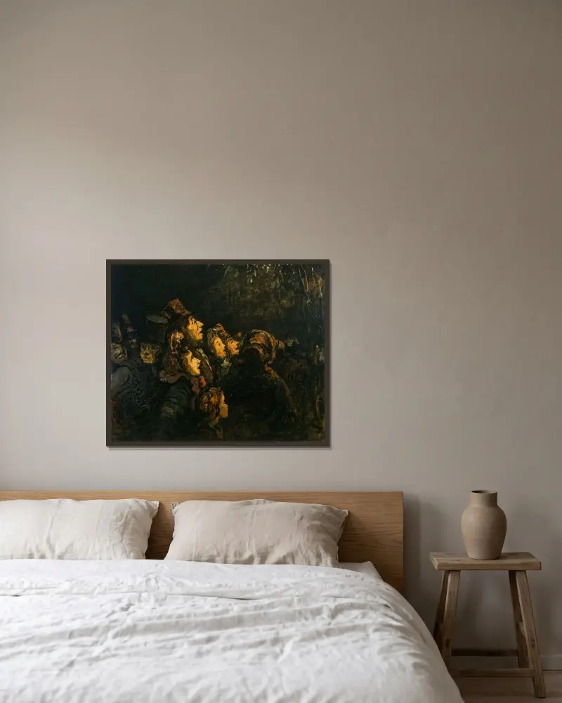 The Rockets av Honoré Daumier inramad på en vägg