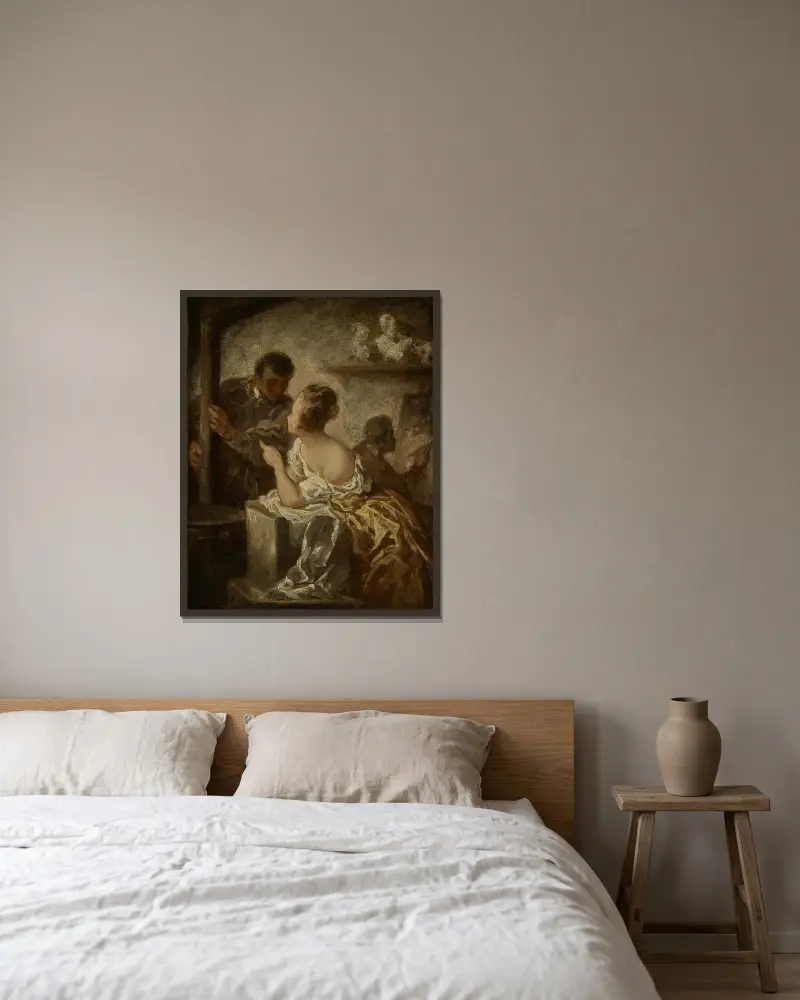 The Studio von Honoré Daumier gerahmt an einer Wand