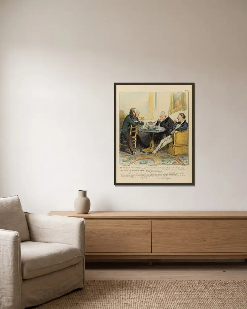 Ännu en gång gjorde jag ett bra spratt av Honoré Daumier inramad på en vägg