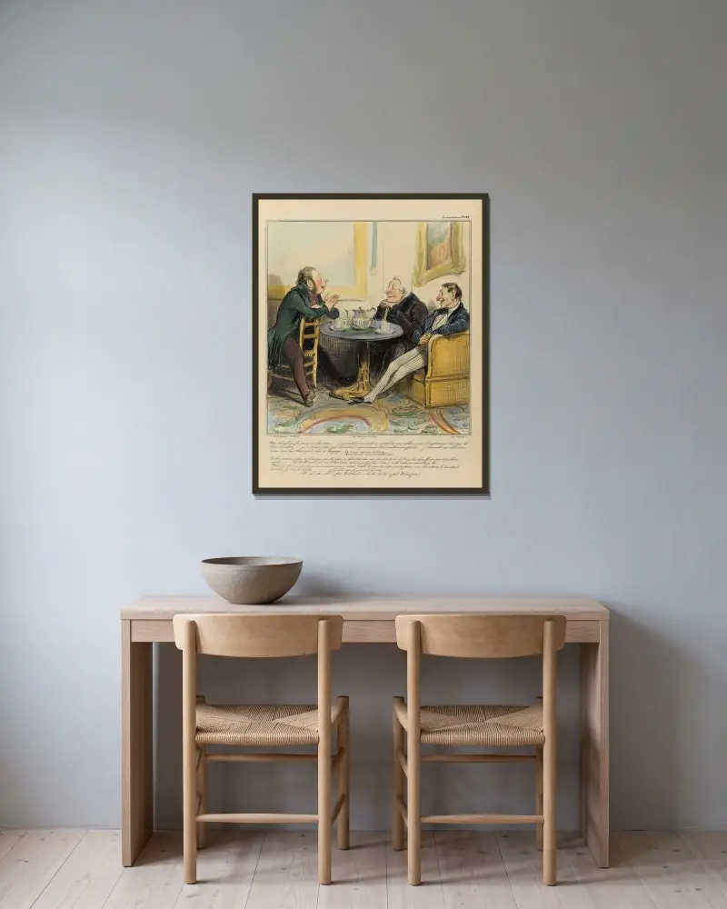Ännu en gång gjorde jag ett bra spratt av Honoré Daumier inramad på en vägg