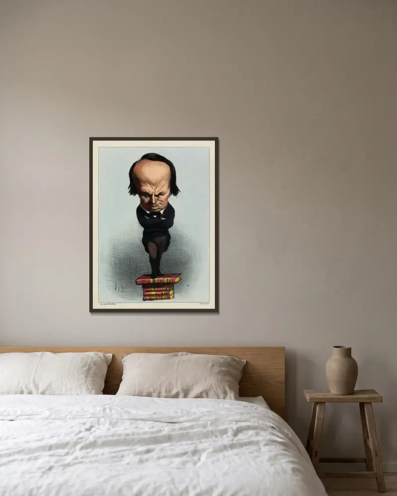 Victor Hugo von Honoré Daumier gerahmt an einer Wand