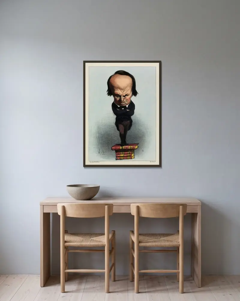 Victor Hugo von Honoré Daumier gerahmt an einer Wand