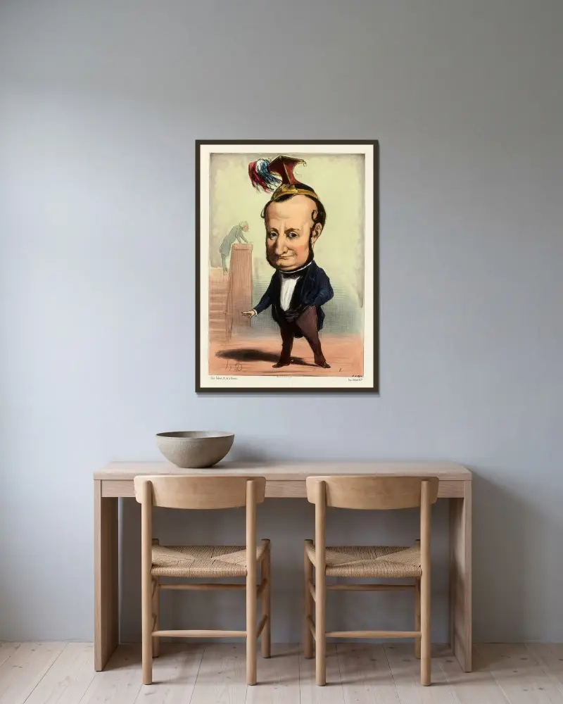 Volouski av Honoré Daumier inramad på en vägg