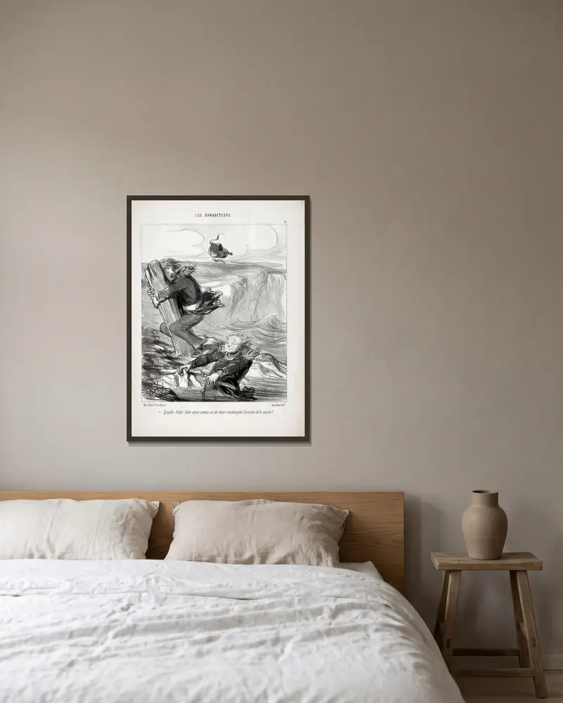 Vilken dum idé vi hade… av Honoré Daumier inramad på en vägg