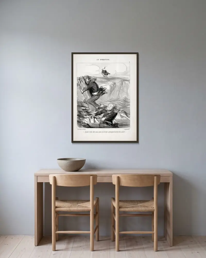 Vilken dum idé vi hade… av Honoré Daumier inramad på en vägg