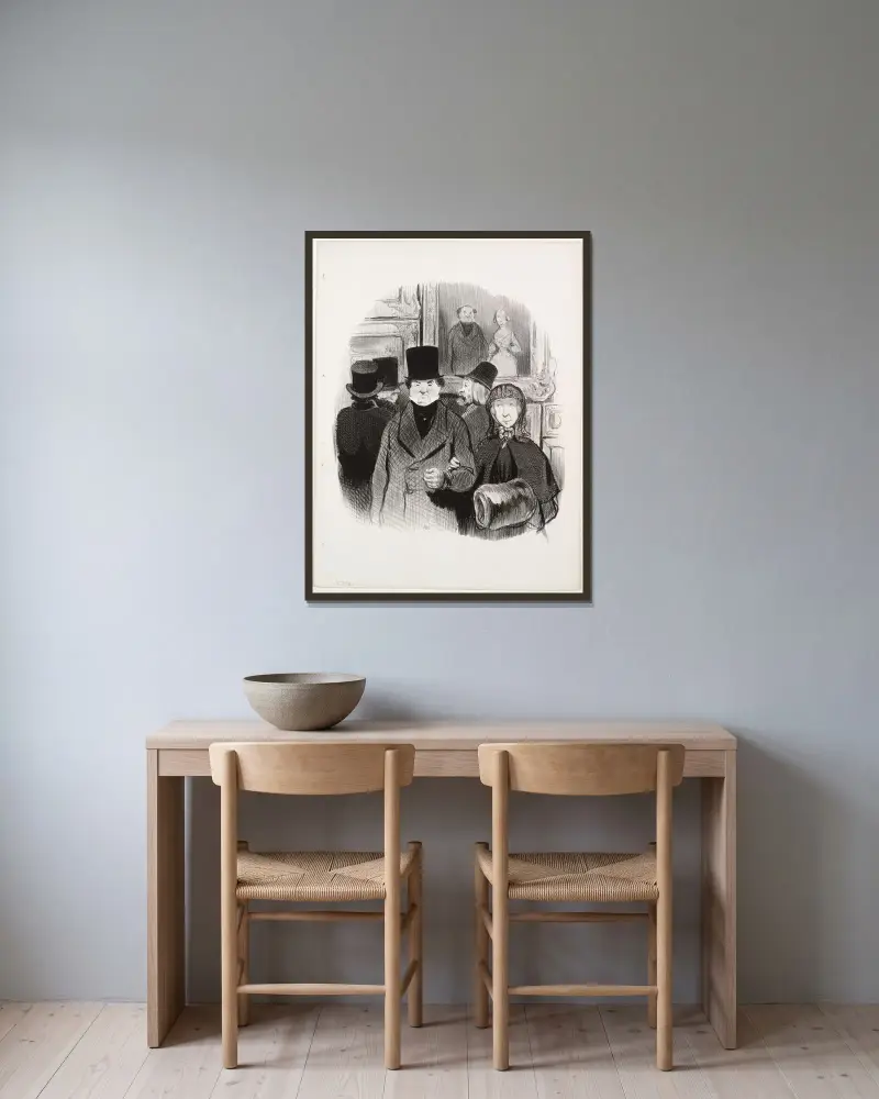 När ens porträtt ställs ut på salongen av Honoré Daumier inramad på en vägg