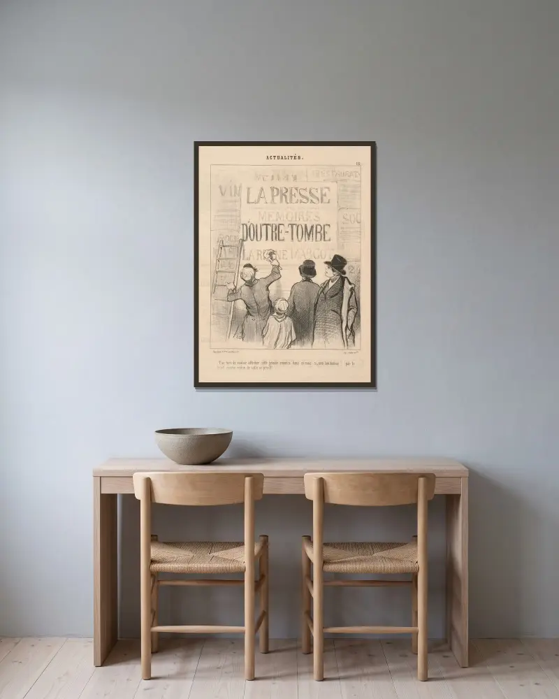 You were mistaken to want to put this great advertisement in the . . . av Honoré Daumier inramad på en vägg