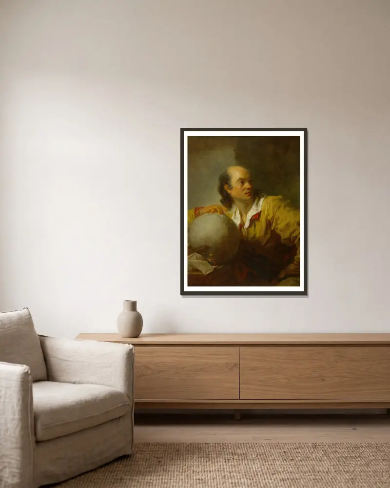 Jérôme de La Lande, Jean-Honoré Fragonard v rámu na stěně