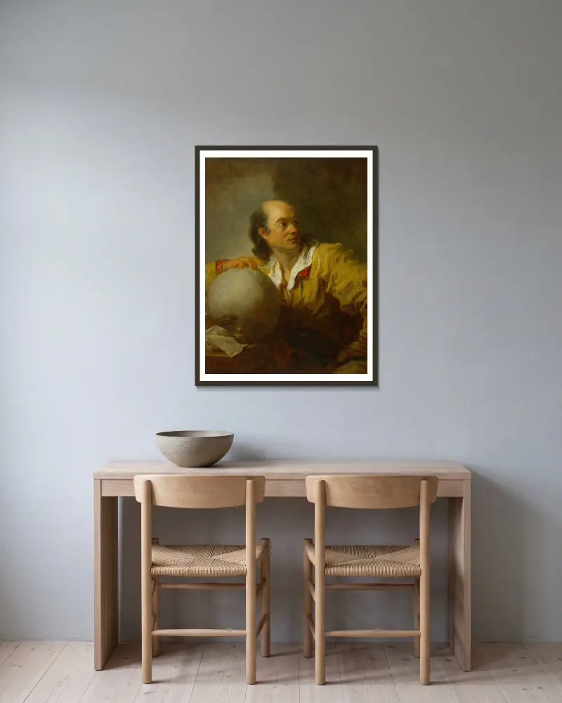 Jérôme de La Lande, Jean-Honoré Fragonard v rámu na stěně