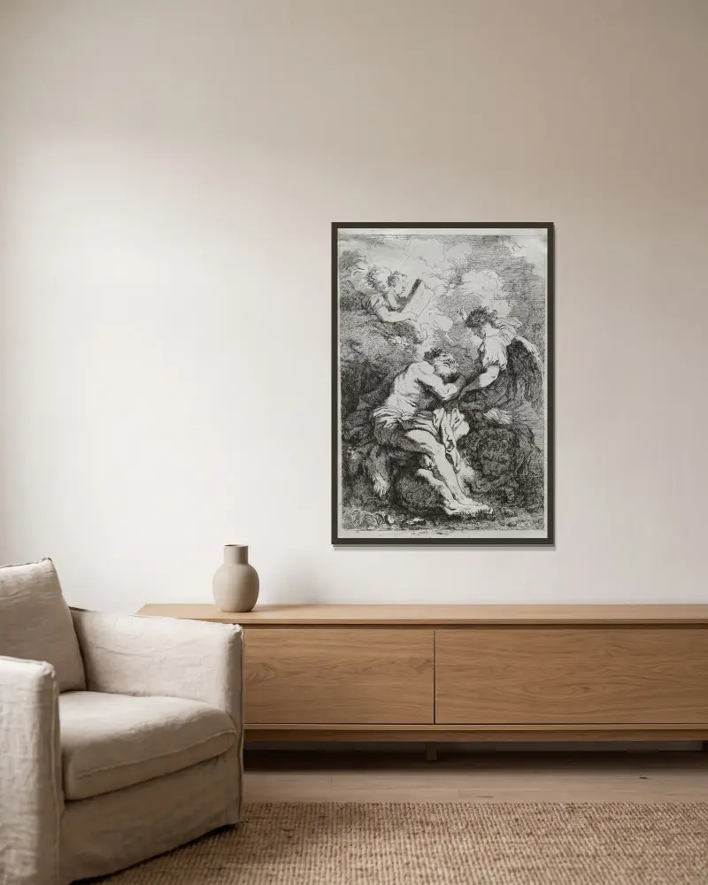 Svatý Jeroným, Jean-Honoré Fragonard v rámu na stěně