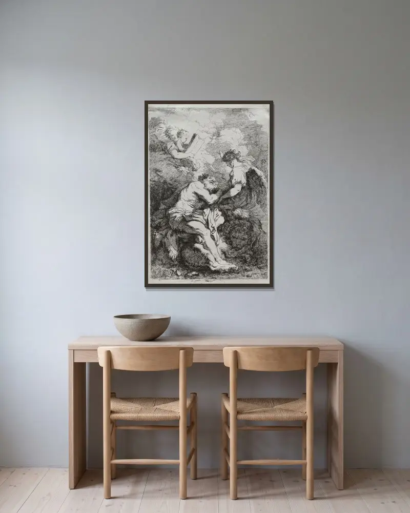 Svatý Jeroným, Jean-Honoré Fragonard v rámu na stěně