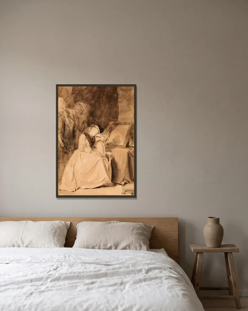 Marzyciel, Jean-Honoré Fragonard w ramie na ścianie