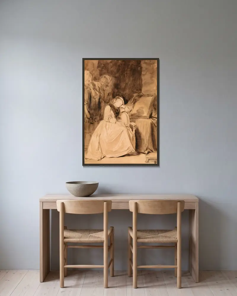 Marzyciel, Jean-Honoré Fragonard w ramie na ścianie