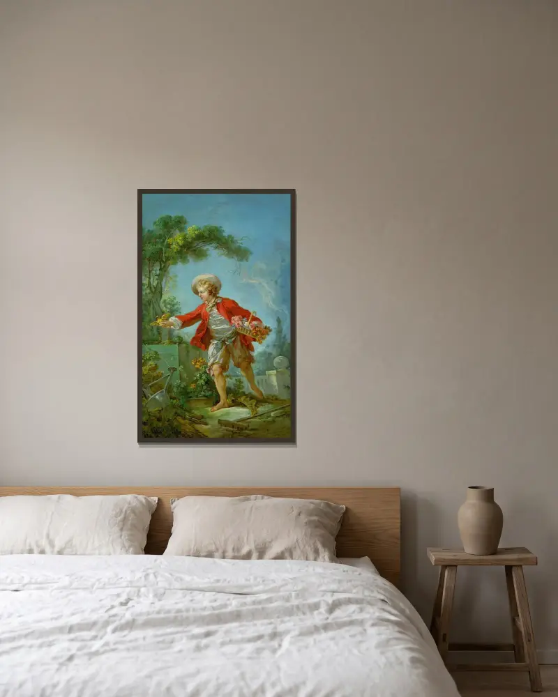 Zahradník, Jean-Honoré Fragonard v rámu na stěně