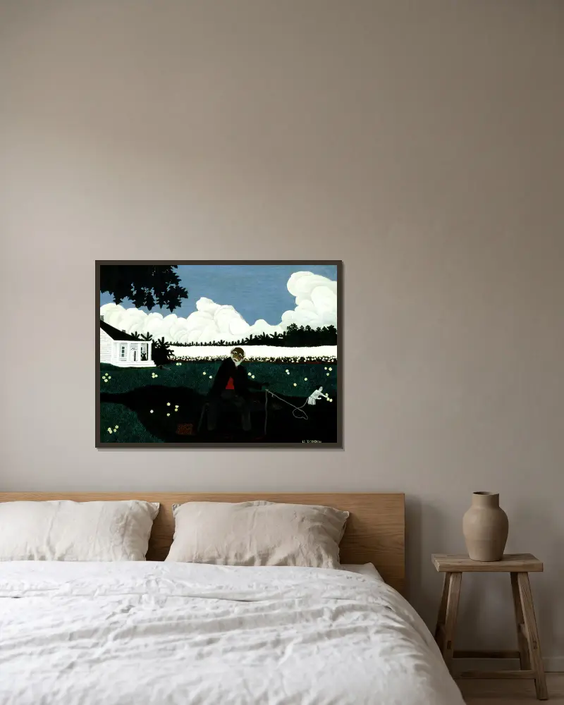 Old Black Joe von Horace Pippin gerahmt an einer Wand