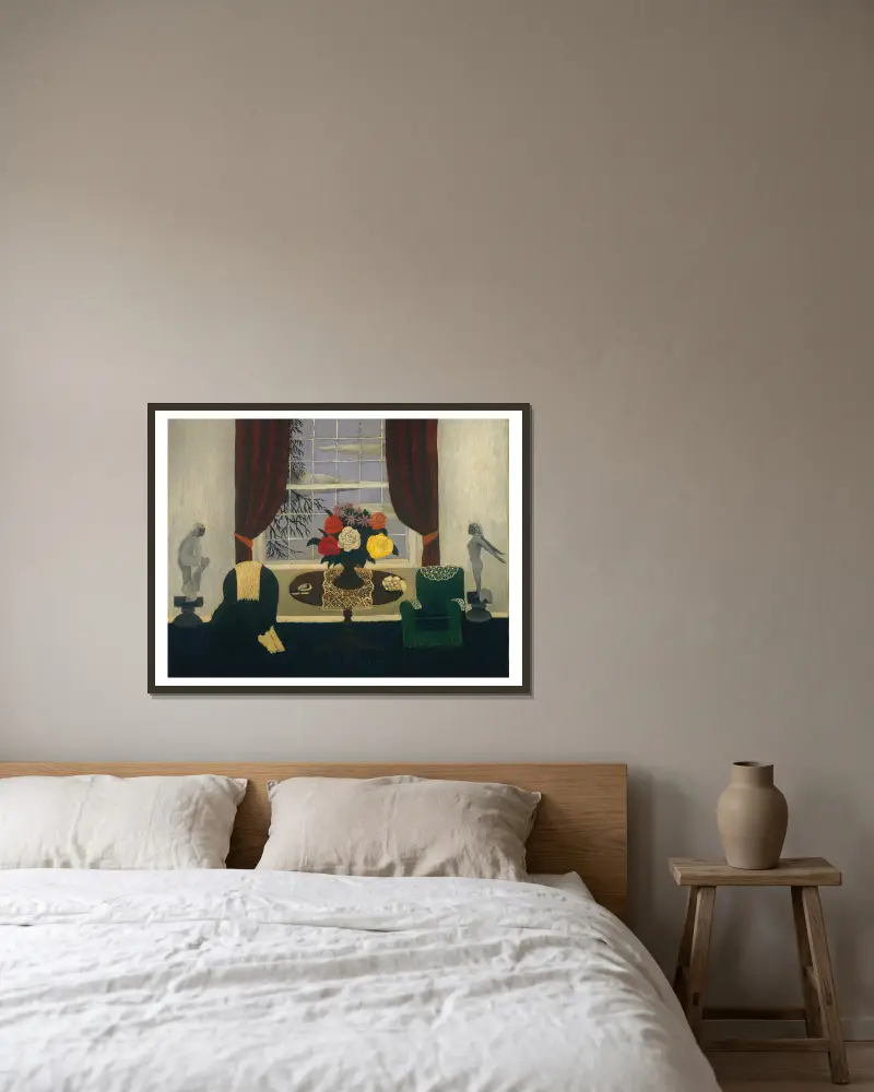 Viktorianisches Interieur I von Horace Pippin gerahmt an einer Wand