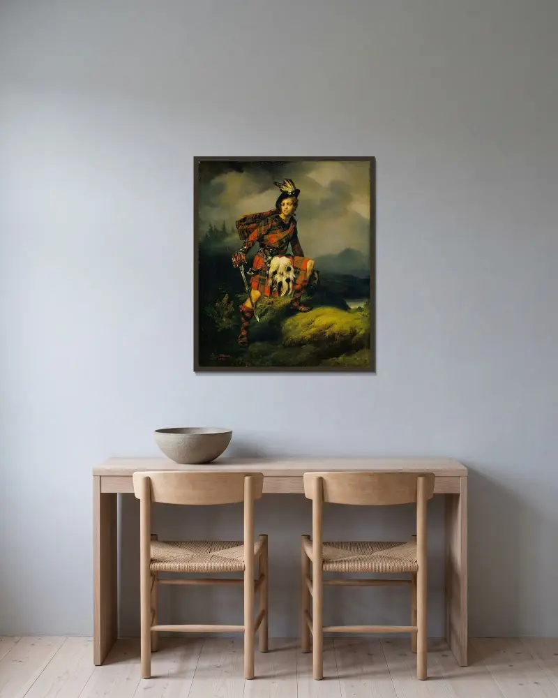 Allan M’Aulay av Horace Vernet inramad på en vägg