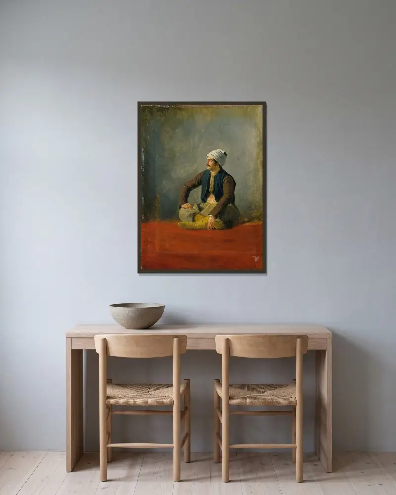 En österländsk köpman av Horace Vernet inramad på en vägg