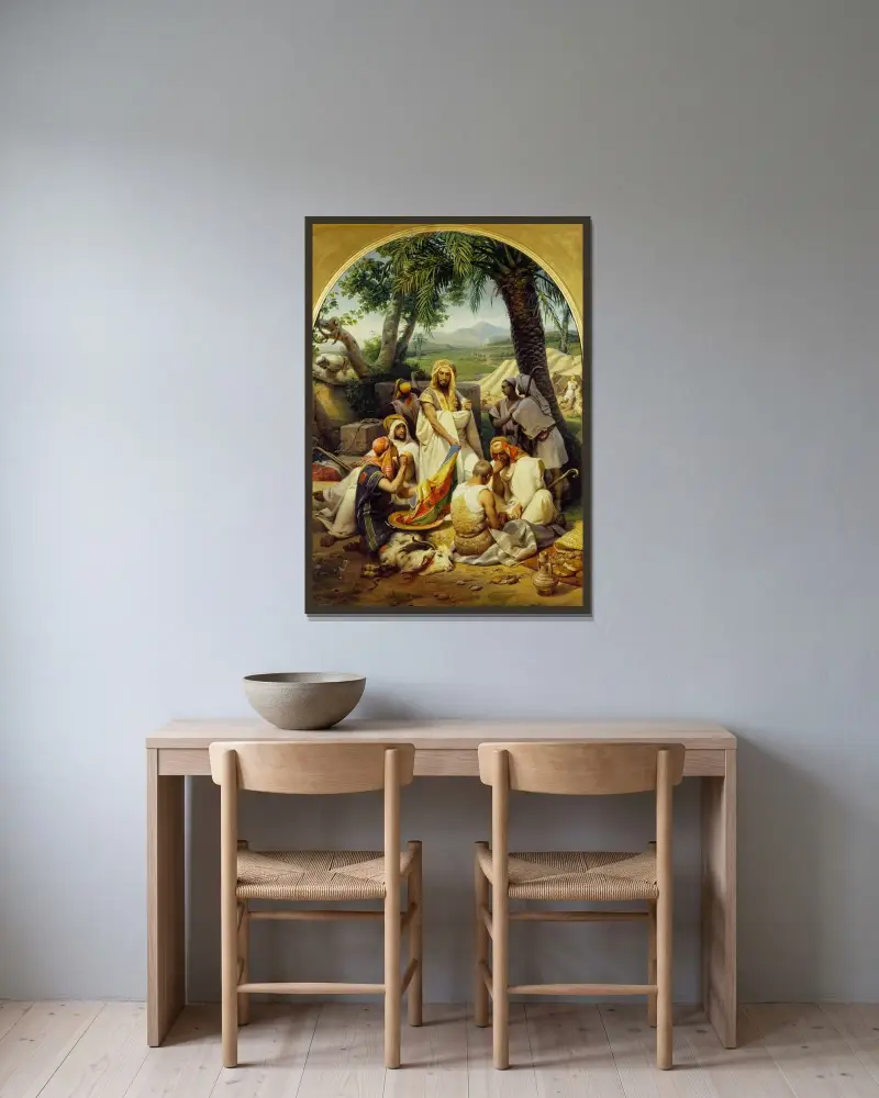 Josefs Rock von Horace Vernet gerahmt an einer Wand